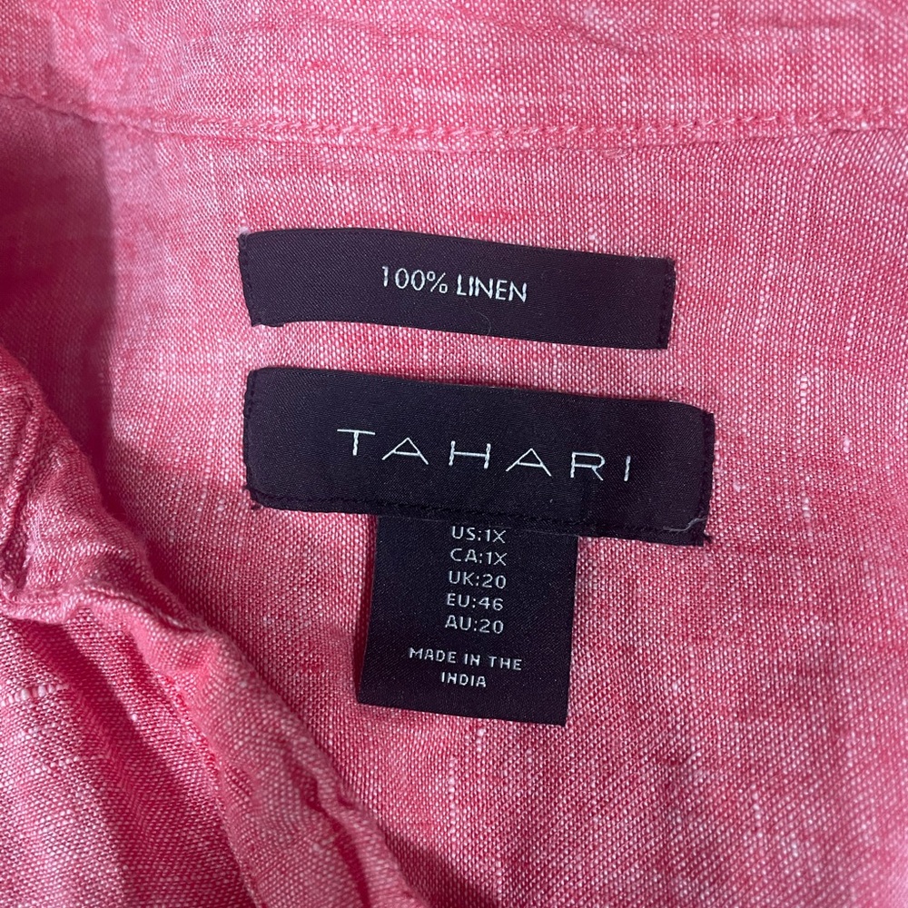 Soft Red Linen Tunic - Picture 5 of 6